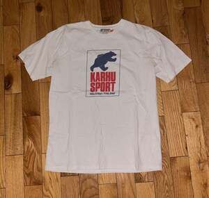 Karhu Helsinki Sport Bear Logo T-Shirt White Size XL